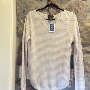 Tahari 100% Linen Beige Sweater